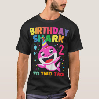 キッズベビーシャーク2nd女の子のための誕生日 – Doo D Tシャツ