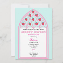 キッズベリパーソナライズされたースウィートパーティの招待状