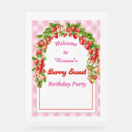 キッズベリパーソナライズされたースウィートB'dayウェルカムサイン アクリルサイン