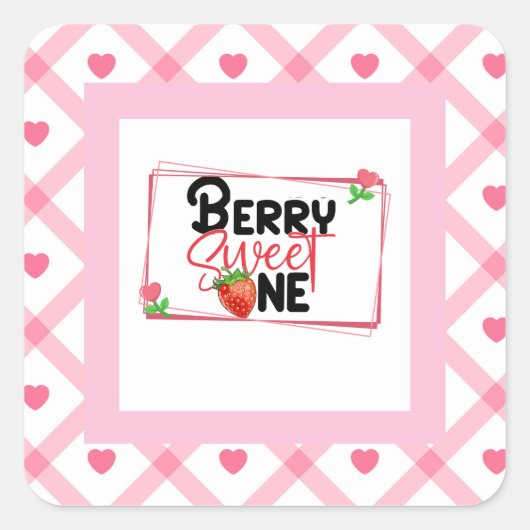 キッズベリースイートワンパーティースクエアステッカー スクエアシール (正面)