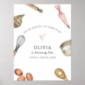 キッズベーキングパーティー誕生日ウェルカムポスター ポスター (正面)