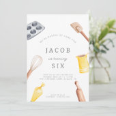 キッズベーキング誕生日Bash |ボーイズパーティの招待状 招待状 (スタンド正面)