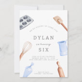 キッズベーキング誕生日Bash |ボーイズパーティの招待状 招待状 (正面)