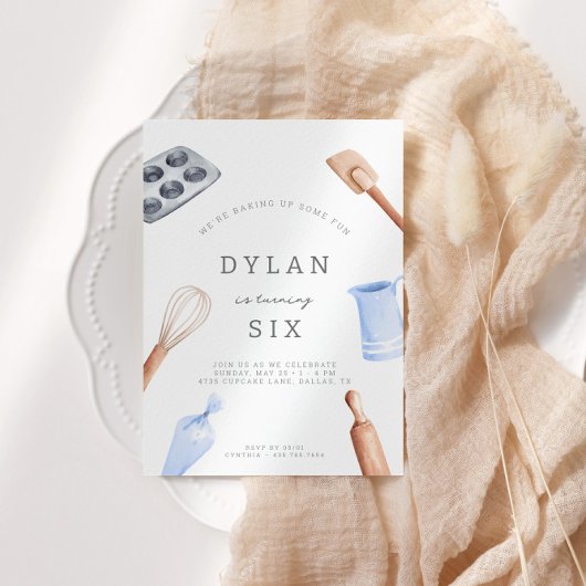 キッズベーキング誕生日Bash |ボーイズパーティの招待状 招待状