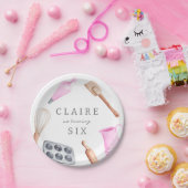 キッズベーキング誕生日Bash |女の子パーティー ペーパープレート (パーティー)