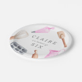 キッズベーキング誕生日Bash |女の子パーティー ペーパープレート (アングル)