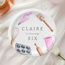 キッズベーキング誕生日Bash |女の子パーティー ペーパープレート