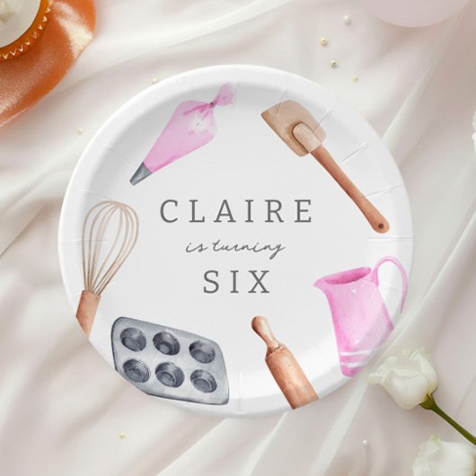 キッズベーキング誕生日Bash |女の子パーティー ペーパープレート