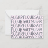 キッズベーキング誕生日Bash |女子レシピカード ノートカード (裏面)