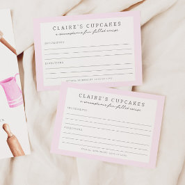 キッズベーキング誕生日Bash |女子レシピカード ノートカード