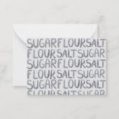 キッズベーキング誕生日Bash |子レシピカード ノートカード (裏面)