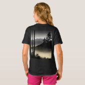 キッズベーシックTシャツはっきりしたと白黒カナビ Tシャツ (裏面フル)