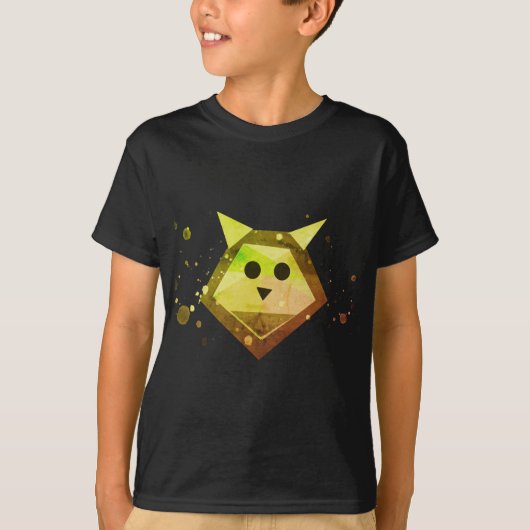 キッズベーシックTシャツポリゲンアート Tシャツ (正面)