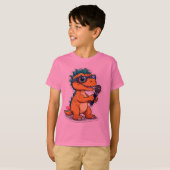 「キッズベーシックTシャツ – 快適スタイリッシュ&ティー」 Tシャツ (正面フル)