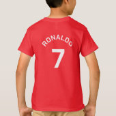 キッズベーシックTシャツ – Ronaldo CR 7 Jersey Tシャツ (裏面)