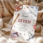 キッズベースボールバースデーパーティーへの招待 招待状