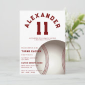 キッズベースボールバースデーパーティー 招待状 (スタンド正面)