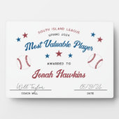 キッズベーパーソナライズされたビーチーム賞 フォトプラーク (正面)
