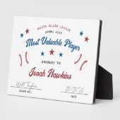 キッズベーパーソナライズされたビーチーム賞 フォトプラーク (側面)