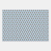 キッズペよくはしゃぐンギンスクリスマス ラッピングペーパーシート (正面3)