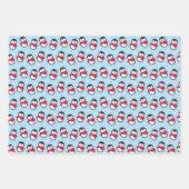 キッズペよくはしゃぐンギンスクリスマス ラッピングペーパーシート (正面)