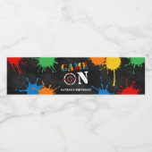 キッズペイントボールカラフル誕生日 ペットボトルラベル (シングルラベル)