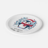 キッズペエレガントンギン赤ちゃんシャワー ペーパープレート (アングル)