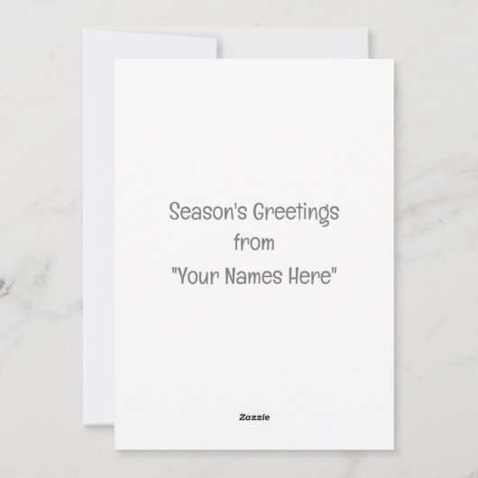 キッズペパーソナライズされたンギンノベルティクリスマス シーズンカード (裏面)