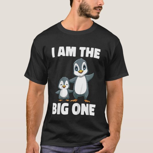 キッズペンギンビッグブラザー私はビッグワンシブリ Tシャツ (正面)