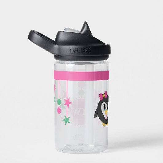 キッズペンギン追加イニシャル星ピンクCamelBak ウォーターボトル (右面)