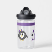 キッズペンギン追加イニシャル星紫色のCamelBak ウォーターボトル (正面)