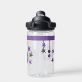 キッズペンギン追加イニシャル星紫色のCamelBak ウォーターボトル (背面)