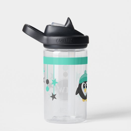 キッズペンギン追加イニシャル星緑CamelBak ウォーターボトル (右面)