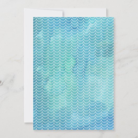 キッズホエールウォーターカラー誕生日招待状 招待状 (裏面)