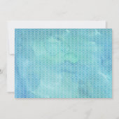 キッズホエールフォトウォーターカラー誕生日招待状 招待状 (裏面)