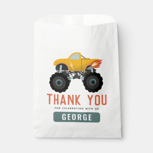 キッズホットトラックボーイズ誕生日 フェイバーバッグ (正面)