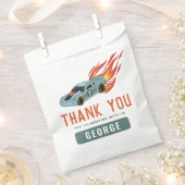 キッズホットブルーレーシングカーボーイズ誕生日 フェイバーバッグ (クリップ留めされた状態)