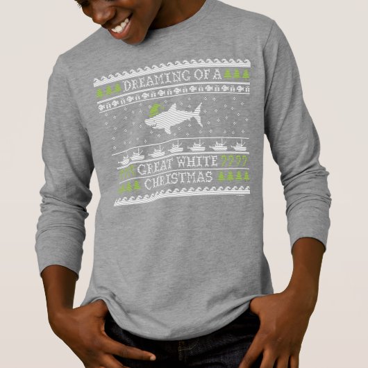 キッズホワイト素晴らしクリスマス醜いセーター Tシャツ (正面)