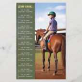 キッズホースミニマルライディングレッスンフライヤー チラシ (裏面)