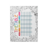 キッズホームスクー読ルのタイムログ可愛いドードル ノートパッド (回転)