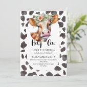 キッズホーリーカウバースデーパーティーブランド動物テーマ 招待状 (スタンド正面)