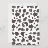 キッズホーリーカウバースデーパーティーブランド動物テーマ 招待状 (裏面)