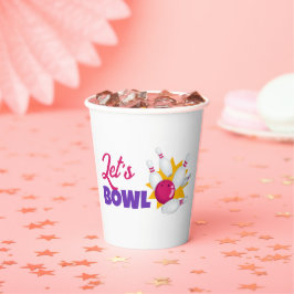 キッズボウリング誕生日パーティにLet's Bowl 紙コップ