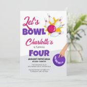 キッズボウリング バースデーパーティ 招待状 (スタンド正面)