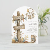 キッズボホウッドランドをテーマにした誕生日パーティー 招待状 (スタンド正面)