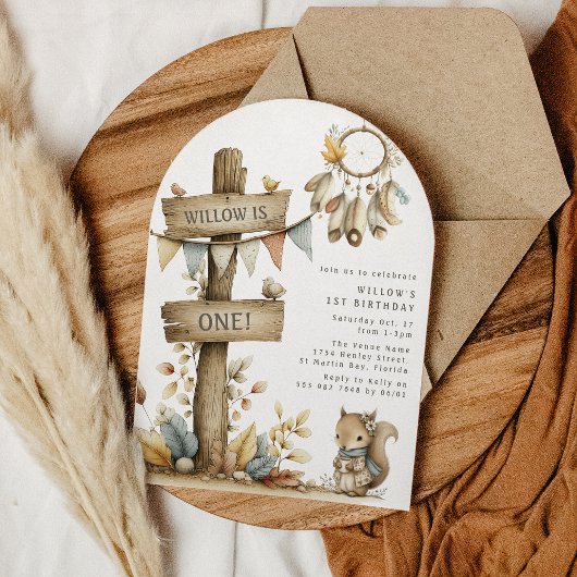 キッズボホウッドランドをテーマにした誕生日パーティー 招待状