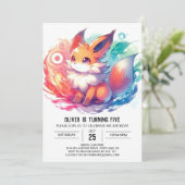 キッズボホキツネ誕生日 招待状 (スタンド正面)