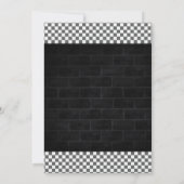 キッズボーイカークールズモンスタートラック1歳の誕生日に参加 招待状 (裏面)