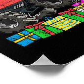 キッズボーイズのクリスマスモンスタートラックキッズクリスメリース ポスター (角)