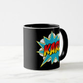 キッズボーイズカールネーム漫画ブックスーパーヒーロー  マグカップ (正面右)